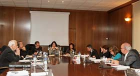 Reunión de la Comisión Permanente del CGCEE en la que también participó la secretaria de Estado Anna Terrón.