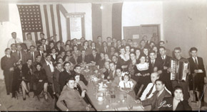 Cena en Casa de Galicia de Nueva York en 1940.