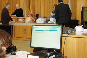 Escrutinio del voto CERA realizado en A Coruña.