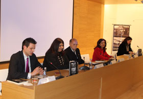 Francisco Sieiro, Carolina García, Gerardo Fernández Albor y Pilar Pin en la presentación del libro.