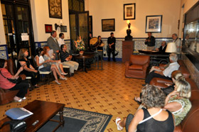 Un momento del acto celebrado en el Centro Gallego de Montevideo.