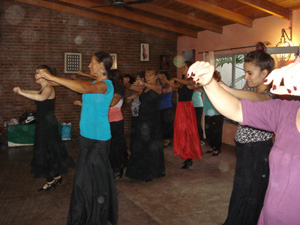 Una de las clases de flamenco.