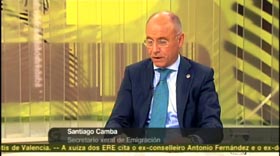 Santiago Camba en el programa ‘Bos Días’ de la Televisión de Galicia.