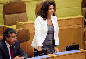 Marta Rodríguez-Vispo fue la diputada que intervino por el PP en el pleno del Parlamento.