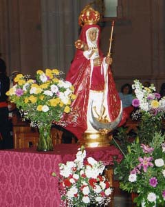 Imagen de la Virgen de la Candelaria.