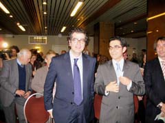 El viceconsejero de Justicia de la Junta, José Antonio Ortiz, y el delegado en Bruselas, Nicolás Cuesta.