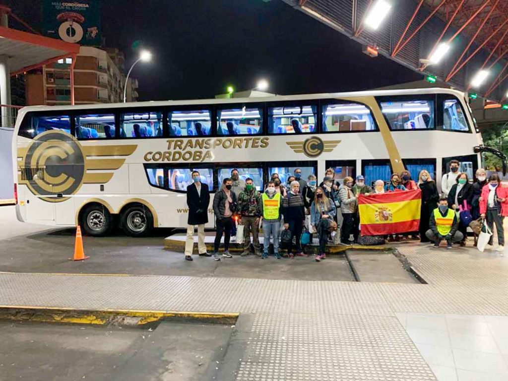Último bus que salió desde Córdoba hacia Buenos Aires en la medianoche del 27 de mayo.