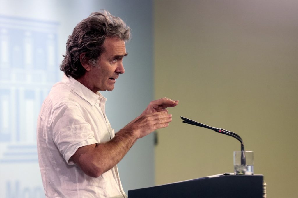 Fernando Simón durante la rueda de prensa diaria sobre la crisis del coronavirus.