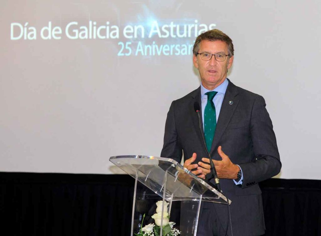Intervención de Núñez Feijóo en el acto del Día de Galicia en Asturias.
