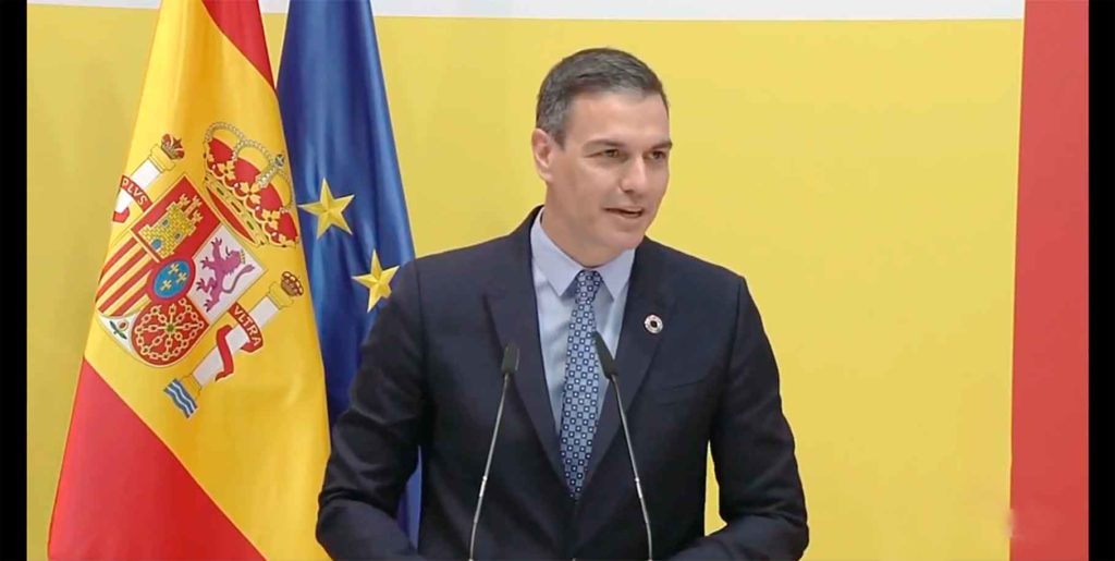 Intervención de Pedro Sánchez en Fitur el viernes 21 de mayo.