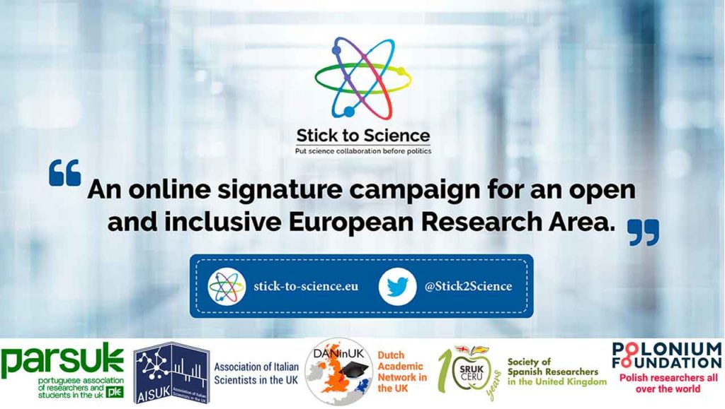 Cartel de la campaña ‘Stick to Science’.