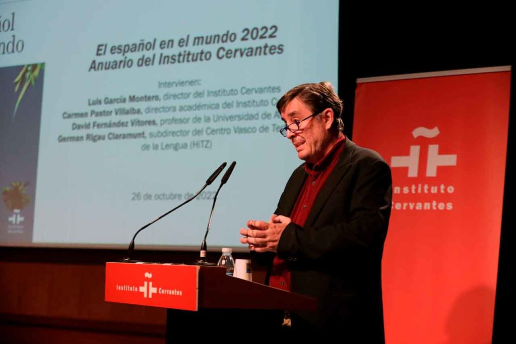 Luis García Montevideo presentó el Anuario del Instituto Cervantes 2022.