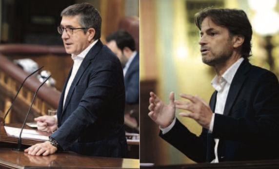 Patxi López (PSOE) y Jaume Asens (U. Podemos) registraron la iniciativa en el Congreso.