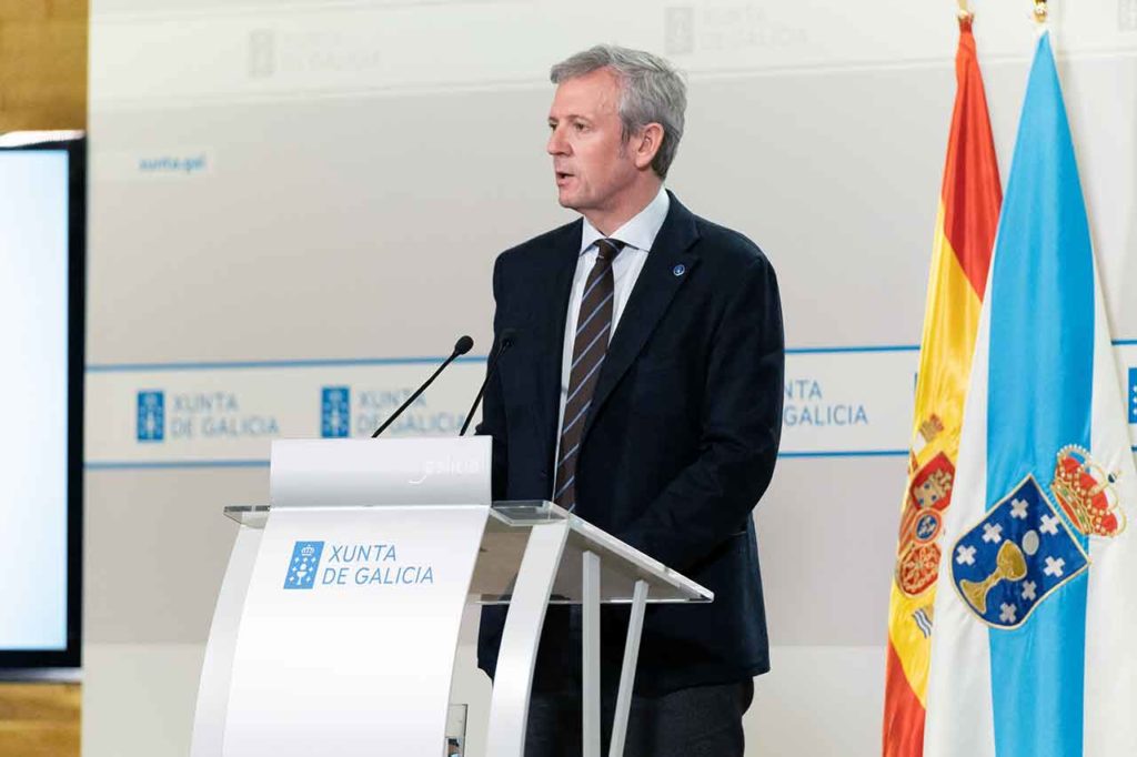 El presidente de la Xunta, Alfonso Rueda, tras la reunión del Consello de la Xunta.