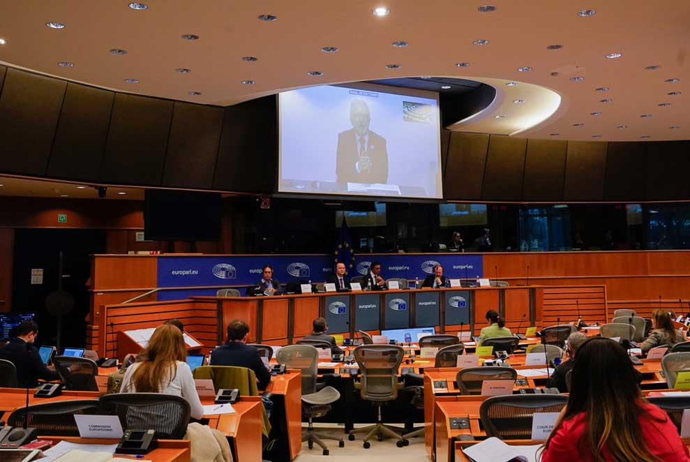 El presidente de Canarias, Ángel Víctor Torres, intervino de forma telemática en la Comisión de Desarrollo Regional del Parlamento Europeo.