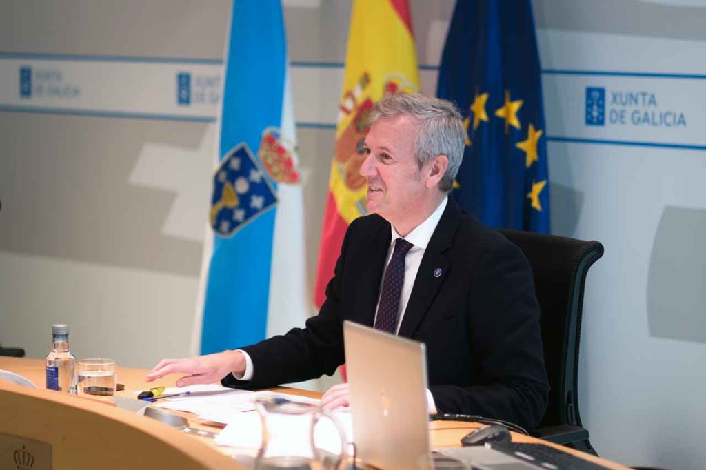 El presidente de la Xunta, Alfonso Rueda, en la reunión del Consello del pasado 30 de noviembre.