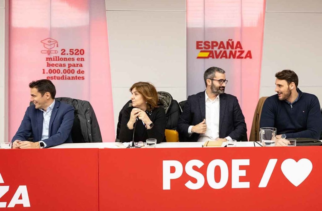 Pilar Cancela en la primera reunión de la nueva Comisión Ejecutiva Federal del PSOE celebrada en Madrid el 22 de enero.