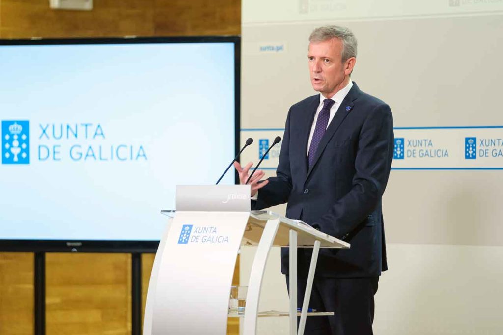 El presidente de la Xunta, Alfonso Rueda, presentó los acuerdos del Consello de la Xunta.