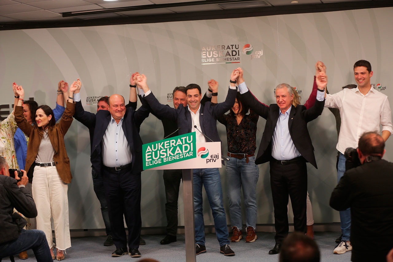 El PNV gana las elecciones vascas en número de votos pero empata a 27 ...