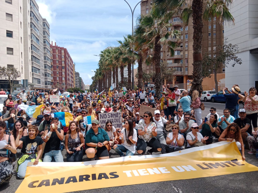 Una de las manifestaciones celebradas en Canarias.