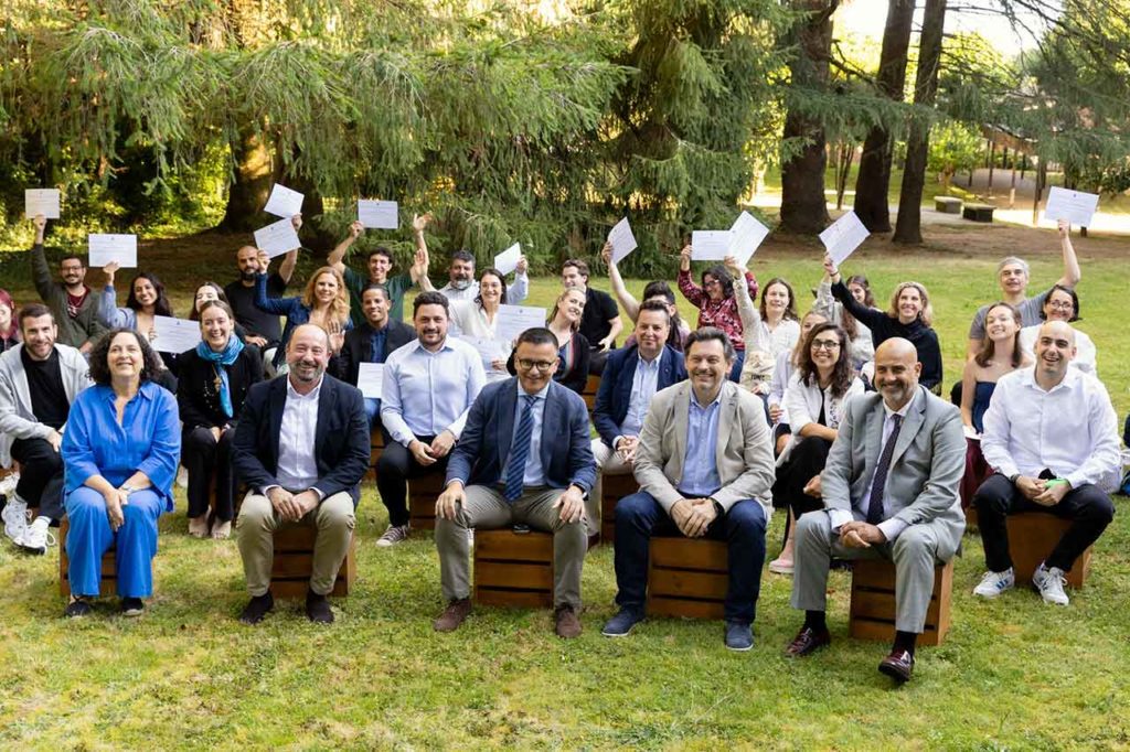 Belén do Campo, Xosé Merelles, José González y Antonio Rodríguez Miranda en la clausura de Escolas Abertas.