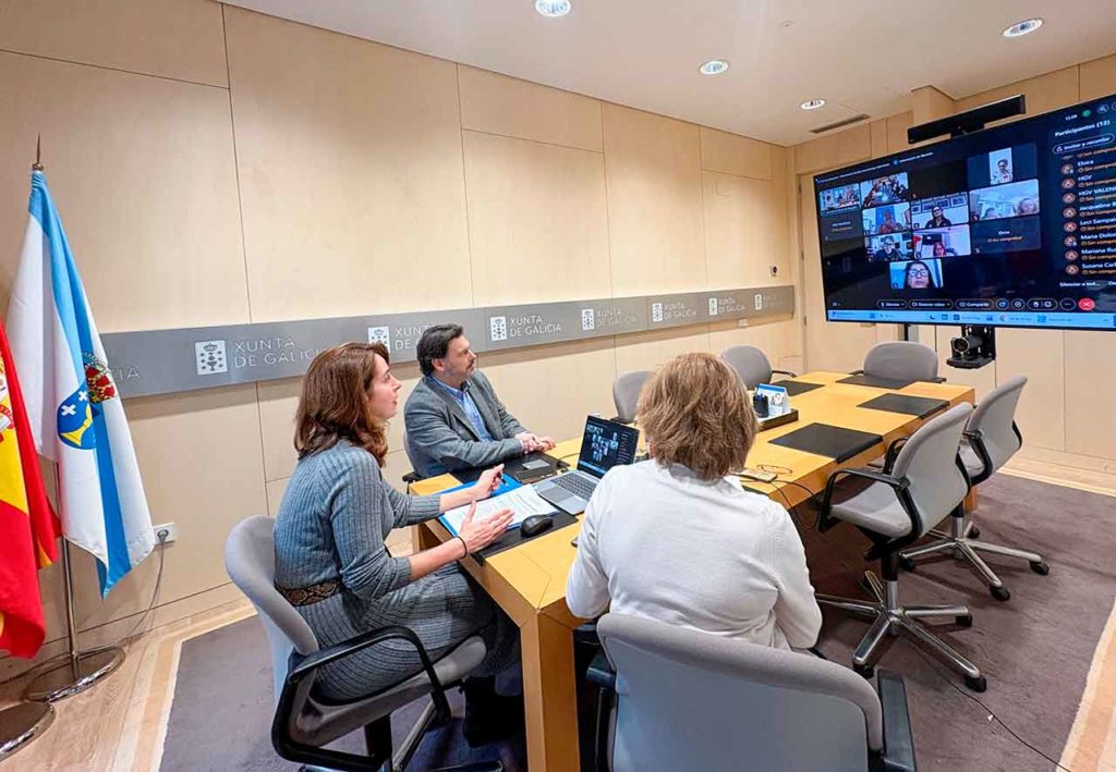 Un momento de la reunión.