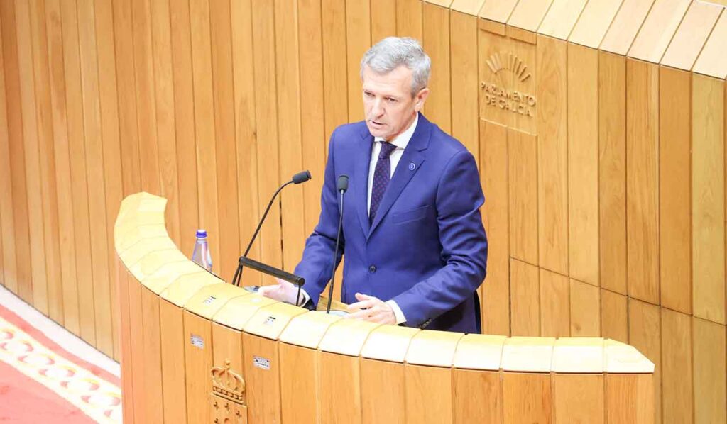 Intervención de apertura del presidente de la Xunta, Alfonso Rueda, en el Debate sobre el estado de la Autonomía el día 8 de abril.