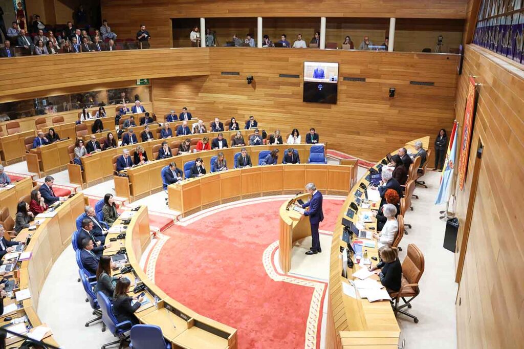 Una de las jornadas del Debate anual sobre política xeral en el Parlamento de Galicia.
