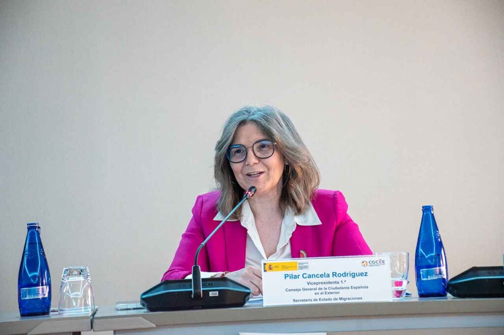 Intervención de la secretaria de Estado de Migraciones, Pilar Cancela.