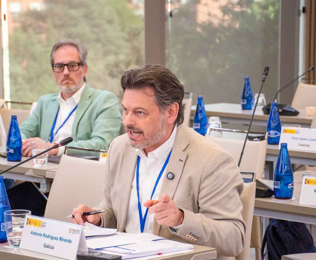 Un momento de la intervención de Antonio Rodríguez Miranda en el V Pleno del VIII Mandato del CGCEE.