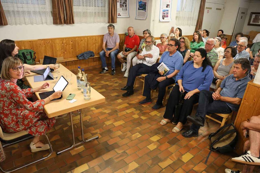 Un momento de la conferencia sobre Begoña Caamaño.