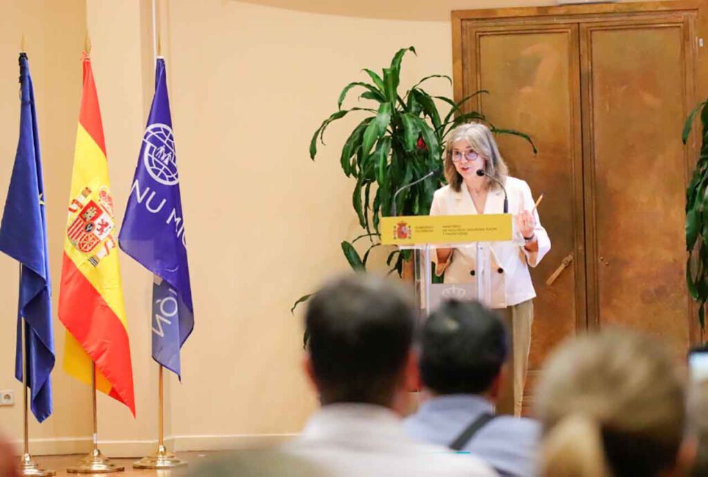 La secretaria de Estado de Migraciones, Pilar Cancela, participó en la presentación del estudio ‘Trayectorias’.