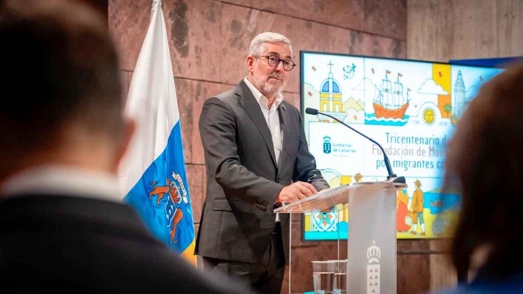 Fernando Clavijo durante la presentación de los actos.