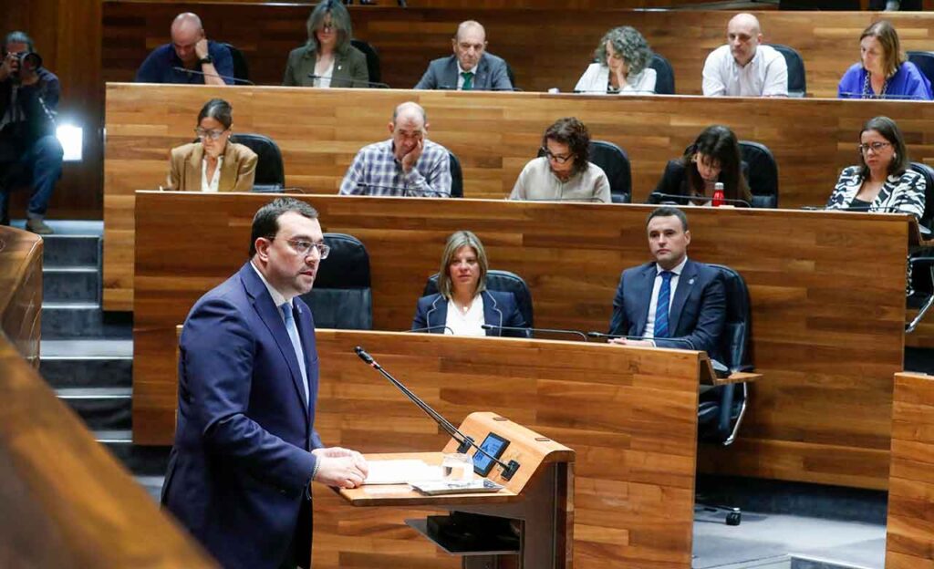 Intervención de Adrián Barbón en el Debate de Orientación Política General del Principado  el pasado 22 de septiembre. 
